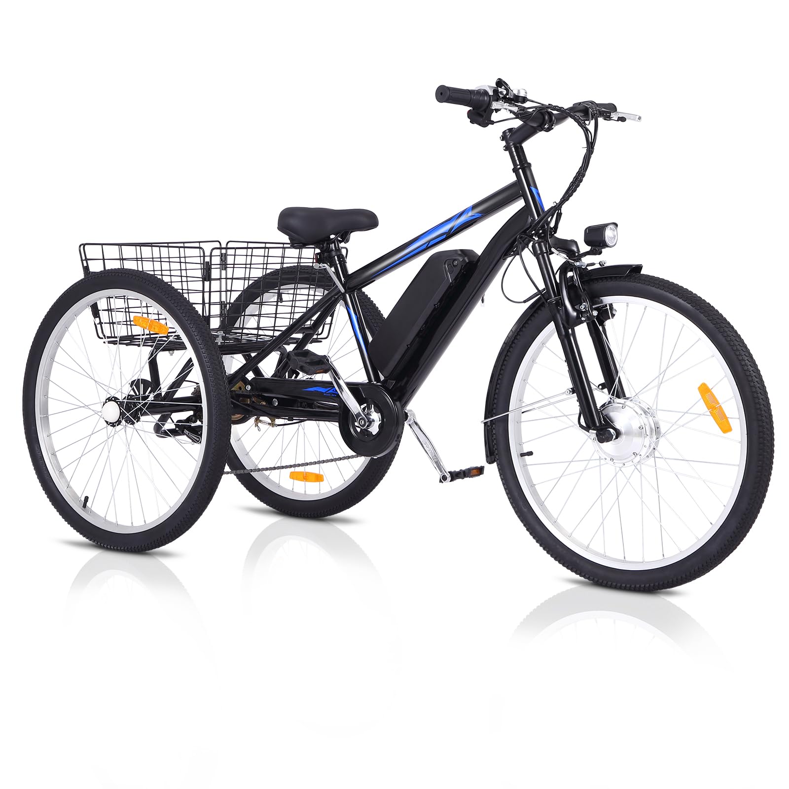 GARVEE 3 Wheel Electric Bike for Adults - 350W Motor Electric Tricycle with 26