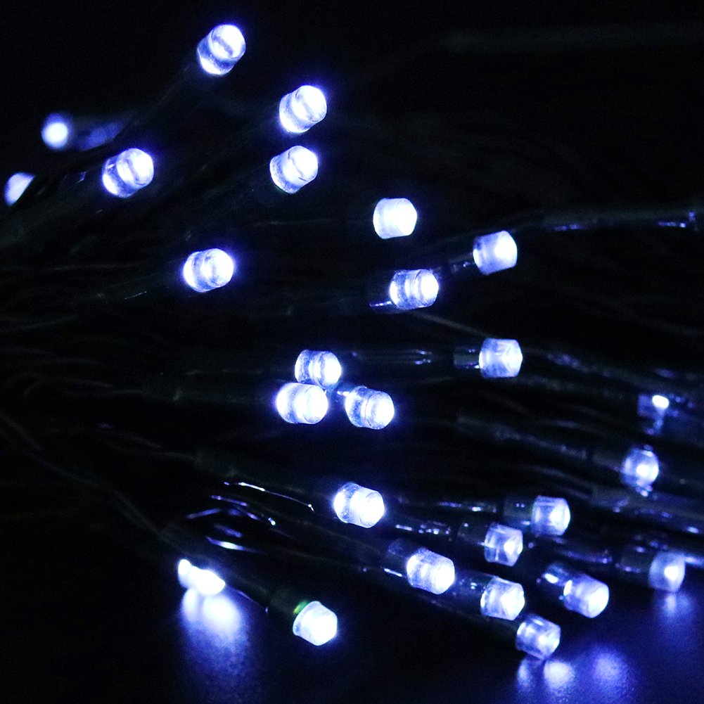 XUNATA 171ft Solar Christmas Lights - 500 LED Solar Powered Fairy String Lights with 2 Modes, Waterproof Outdoor Decoration for Garden, Home, Wedding & Holiday Parties (White) | Perfect for Backyard, Patio, Christmas Tree & Special Events
