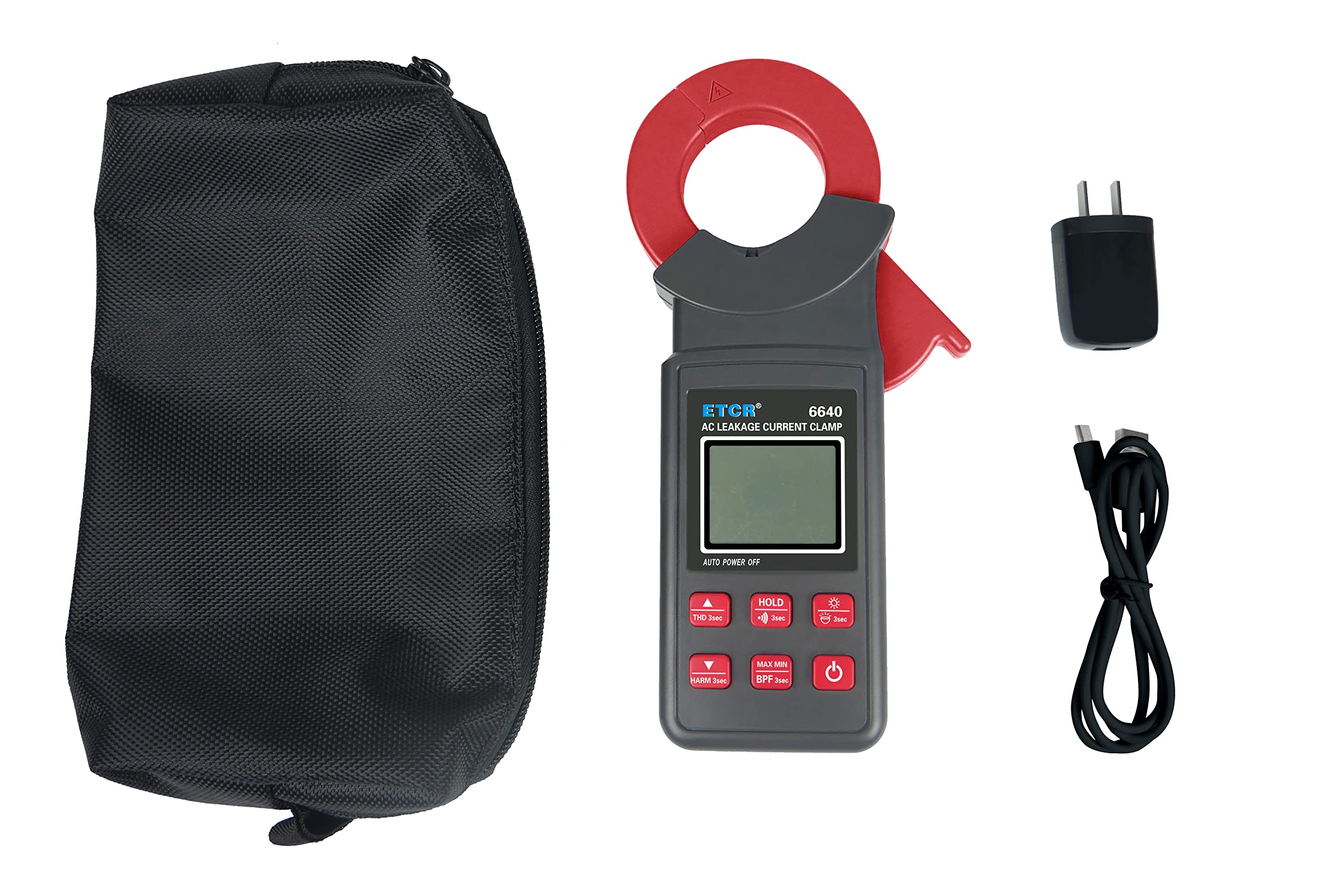 ETCR6640 Digital Clamp Leakage Current Meter - High Accuracy AC Leakage Tester for Electrical Safety Testing | Perfect for HVAC, Industrial Equipment & Home Appliance Maintenance