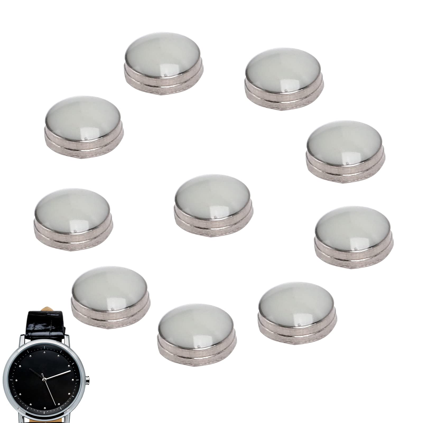 Yosoo 10-Pack Luminous Watch Bezel Dots - Glow in the Dark Watch Dial Markers for Night Visibility - Watch Parts Accessories for Watch Repair & Customization - Perfect for Diving Watches, Military Watches & Nighttime Use