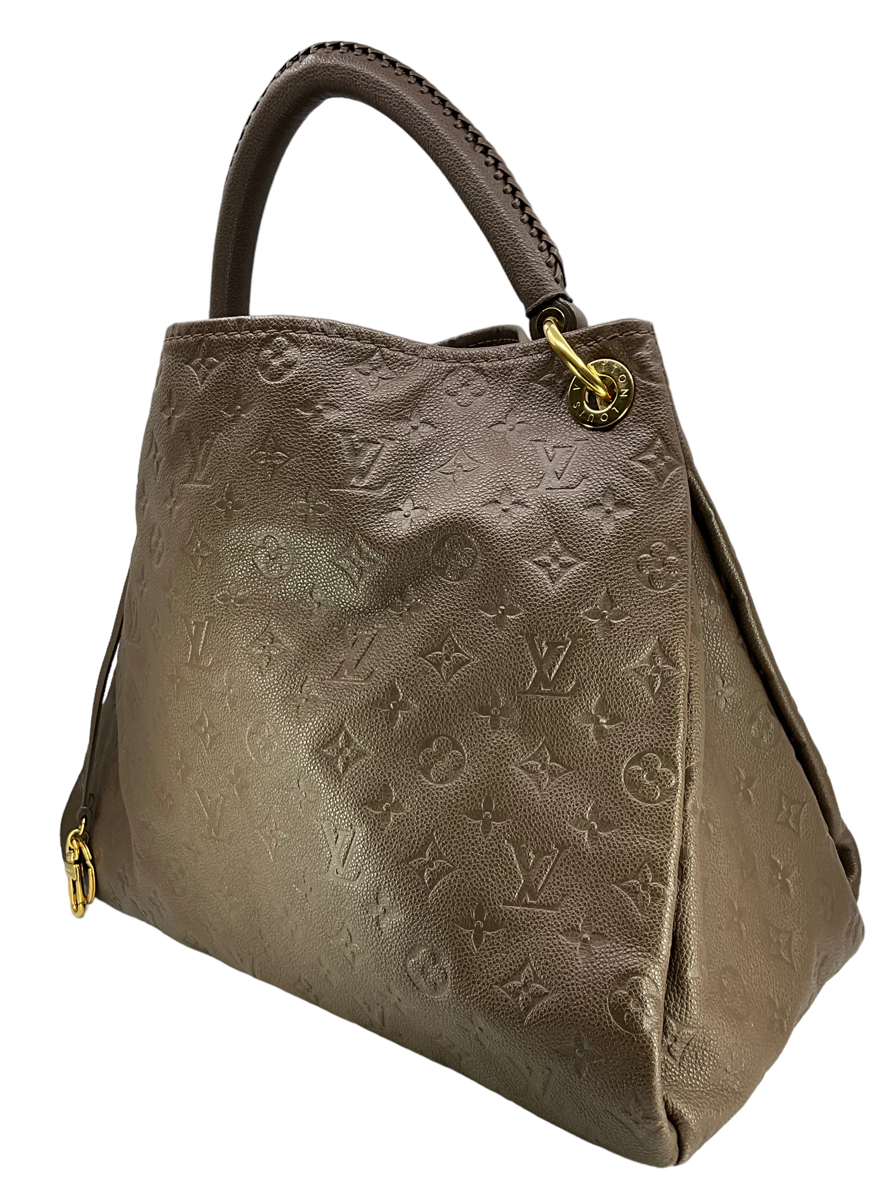 Louis Vuitton Artsy MM Monogram Empreinte Leather Handbag for Women - Brown Shoulder Bag with Zip Closure, Perfect for Work, Travel & Everyday Use