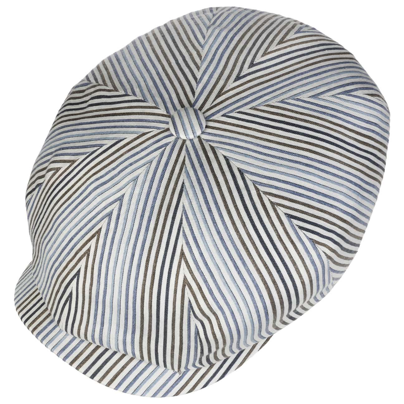 Stetson Hatteras Fresh Stripes Flat Cap - Classic Cotton Baseball Hat for Men | Perfect for Outdoor Activities, Casual Wear & Golf