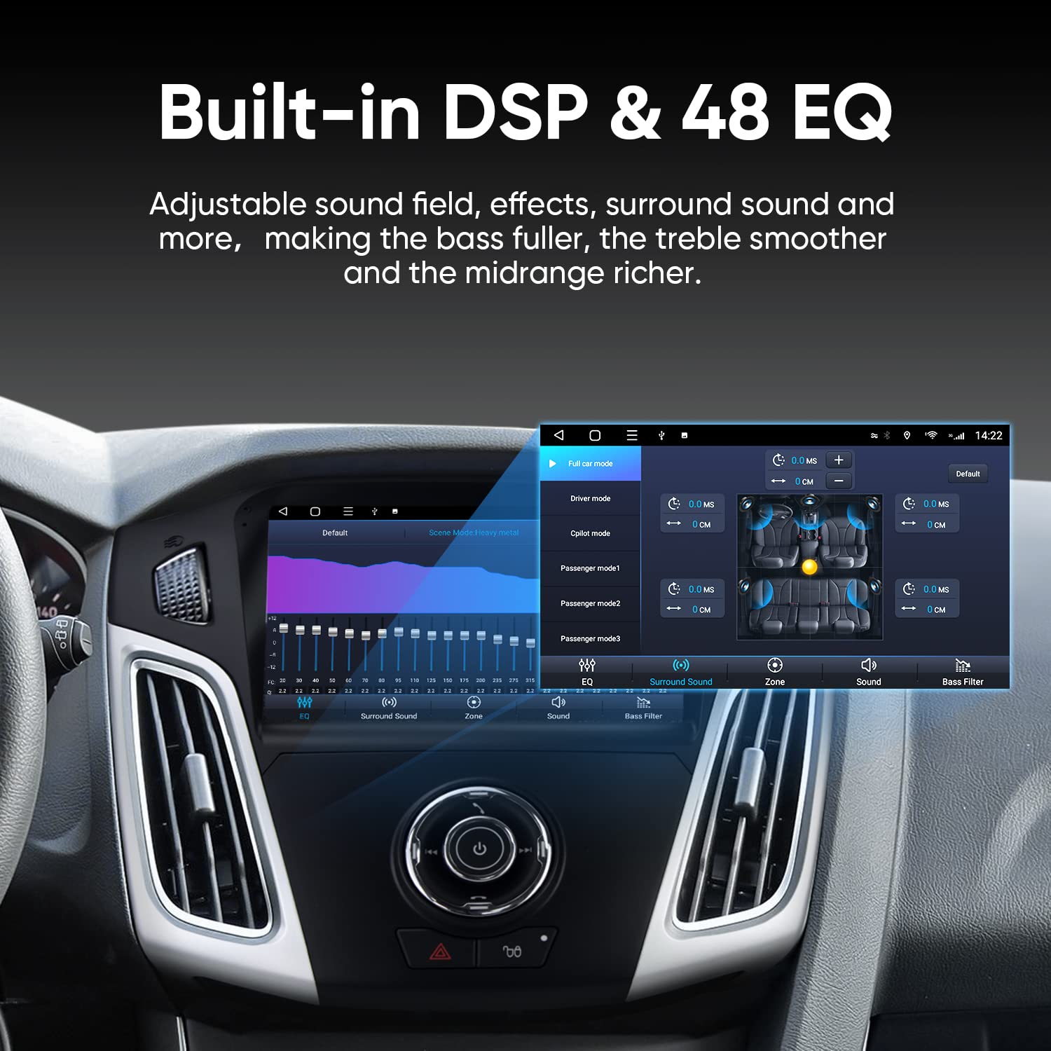 Ford Focus 2012-2018 Car Stereo with Wireless CarPlay & Android Auto - Plug & Play 5G WiFi Bluetooth 5.0 GPS Navigation - Steering Wheel Control for Seamless Driving & Entertainment