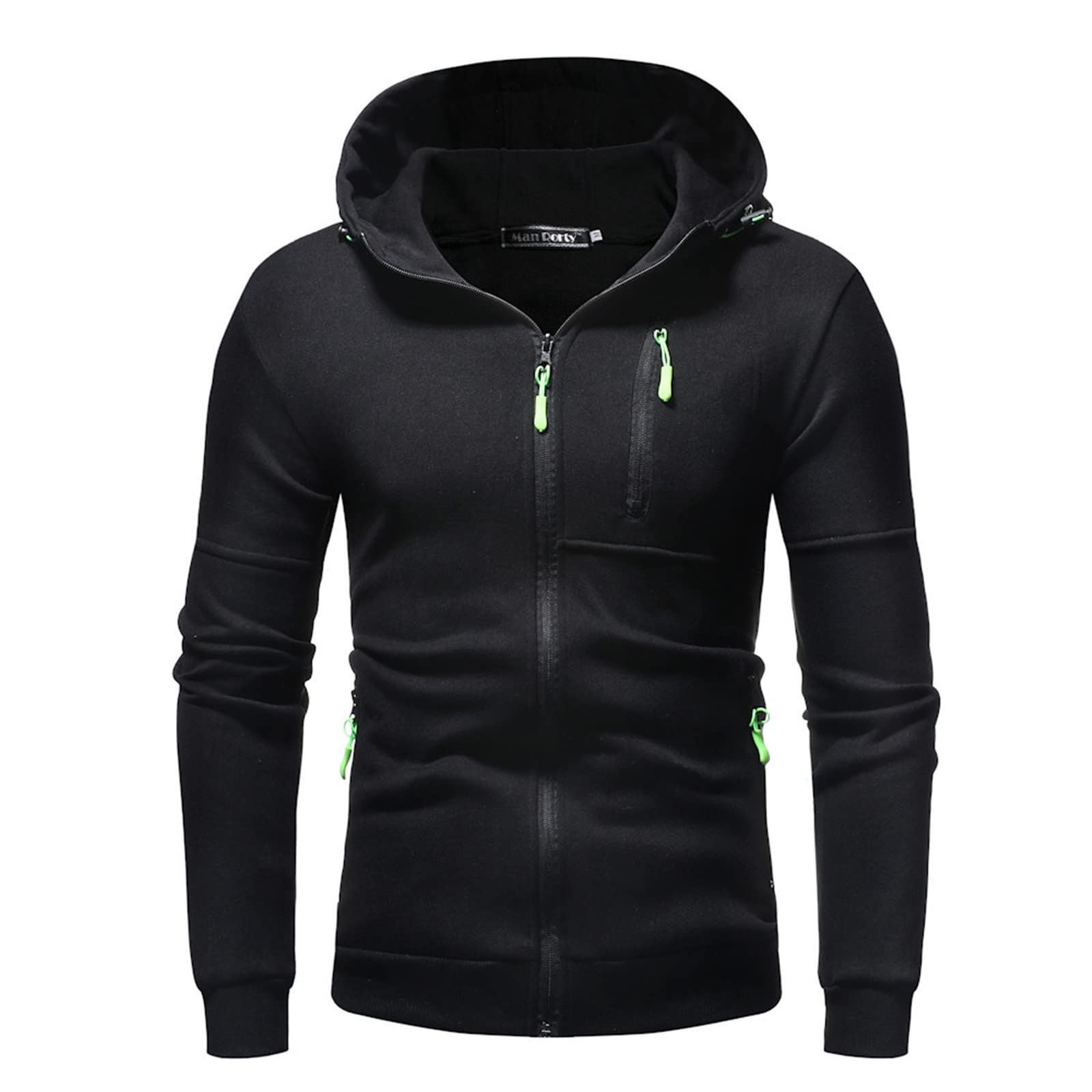 Men's Winter Zip-Up Sweater & Light Jacket - Long Sleeve Splice Blouse Top for Cold Weather | Perfect for Outdoor Activities, Work & Casual Wear