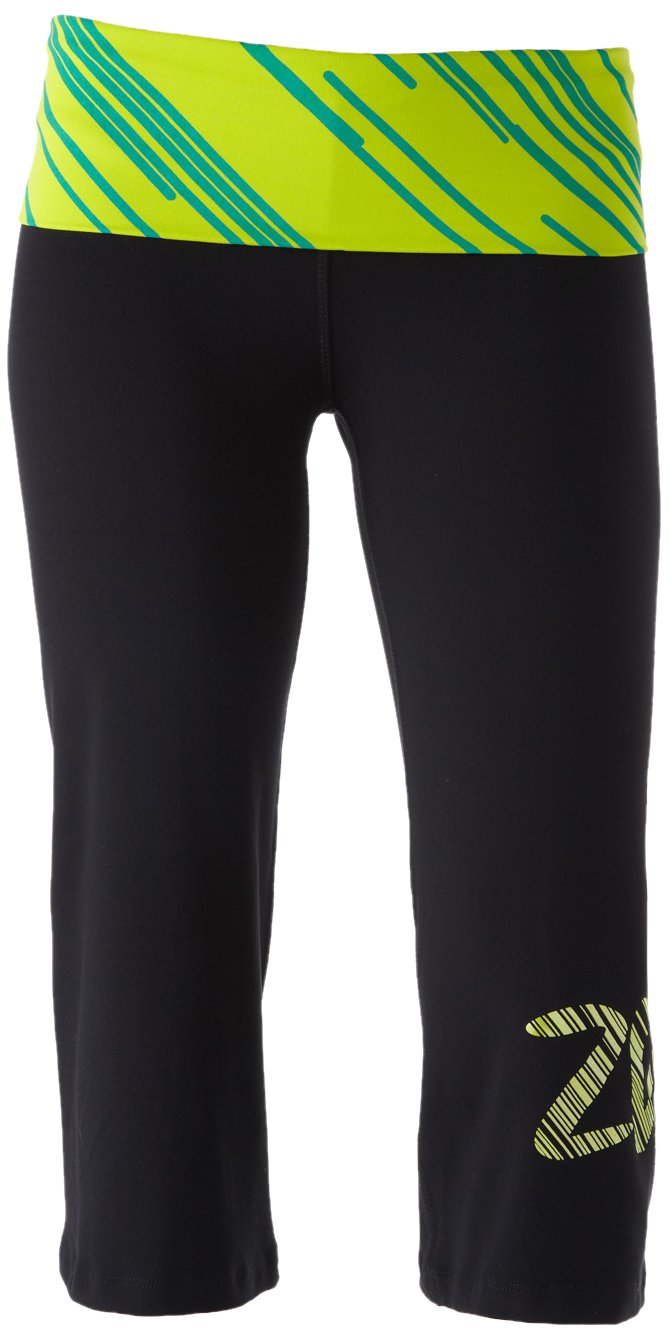 Zumba Fitness Women's Fast Dash Flare Capri Leggings - High Waisted Workout Pants for Dance, Yoga & Gym - Moisture Wicking & Stretchy Activewear