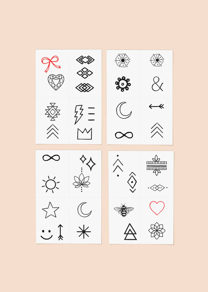 Finger Tats Pack - Temporary Tattoos for Kids & Adults - Fun Party Favors & DIY Body Art - Perfect for Halloween, Costume Parties & Events