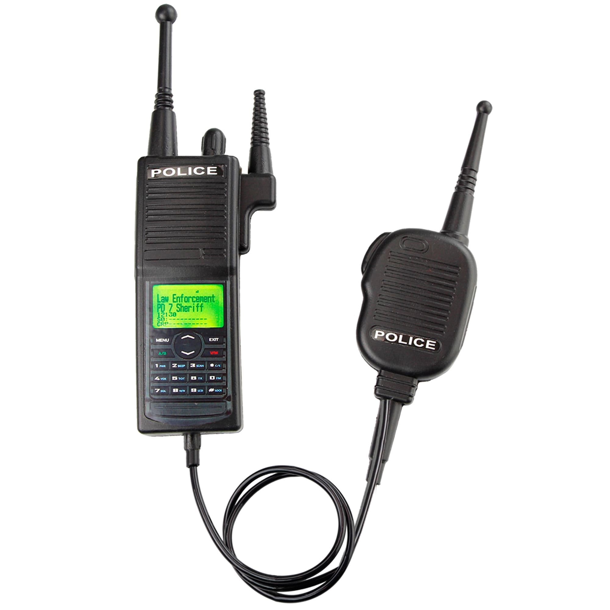 Widmann 08159 - Kids Police Walkie Talkie Toy, Unisex Costume Accessory for Police, Special Agent, FBI, SWAT, Halloween, Carnival - Black | Perfect for Role Play, Dress Up & Pretend Play Games