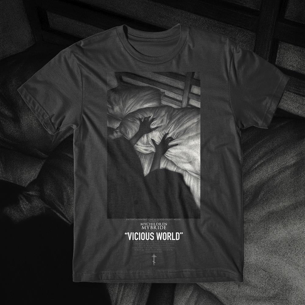 MYCHILDREN MYBRIDE Vicious World Drag Shirt - Gothic Band Tee for Metalheads | Perfect for Concerts, Mosh Pits & Dark Fashion