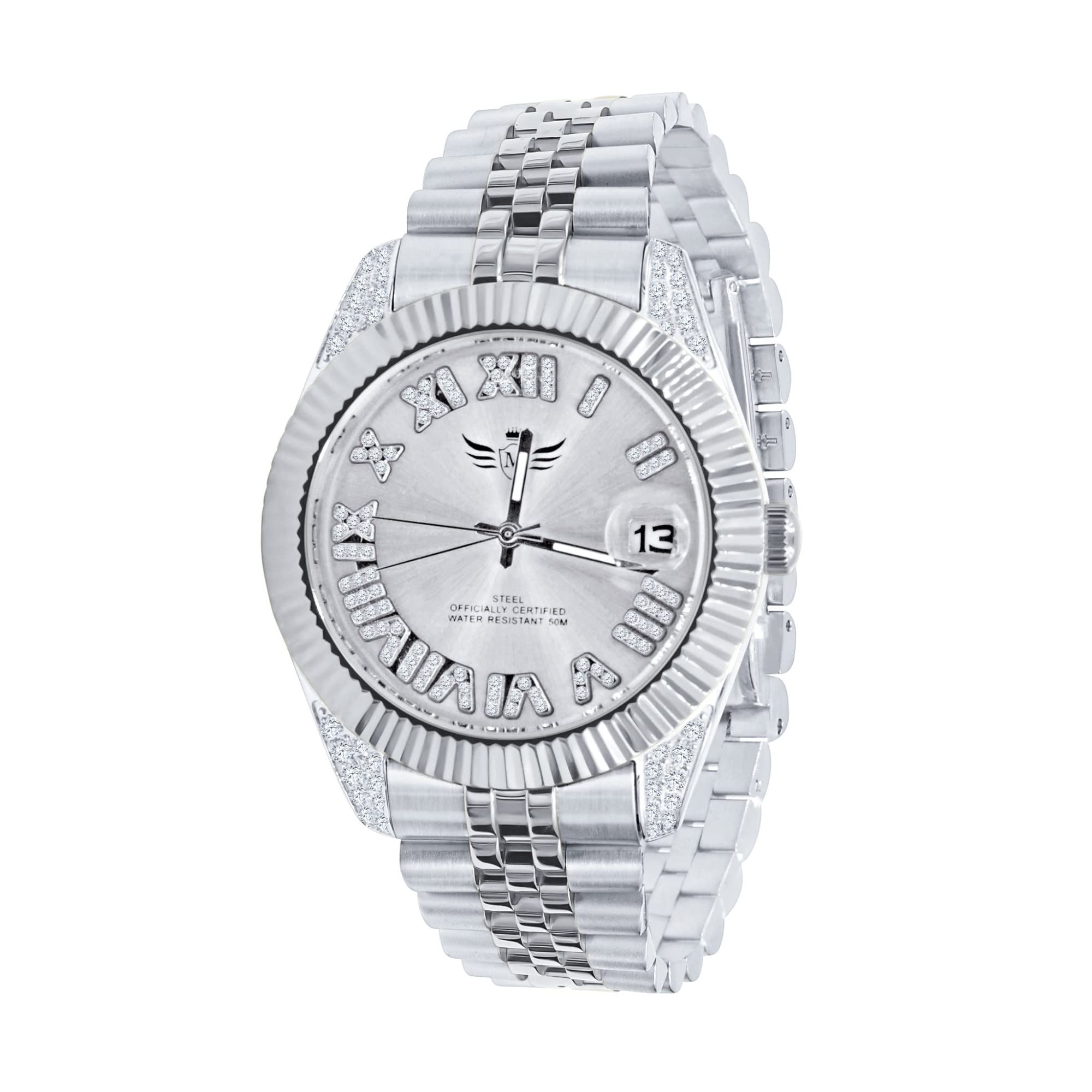 Earl Steel Watch for Men - Premium Stainless Steel Timepiece with Date Display - Perfect for Business, Casual, and Formal Occasions