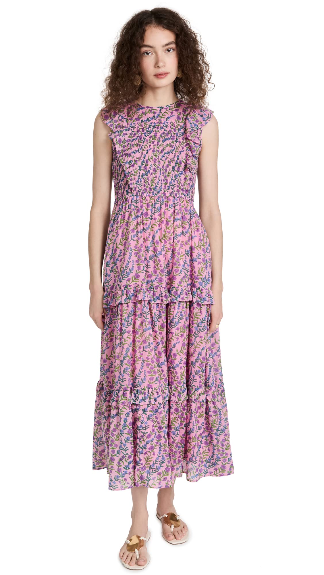 Banjanan Women's Iris Dress - Floral Print Summer Maxi Dress for Beach, Vacation & Casual Wear | Lightweight & Comfortable