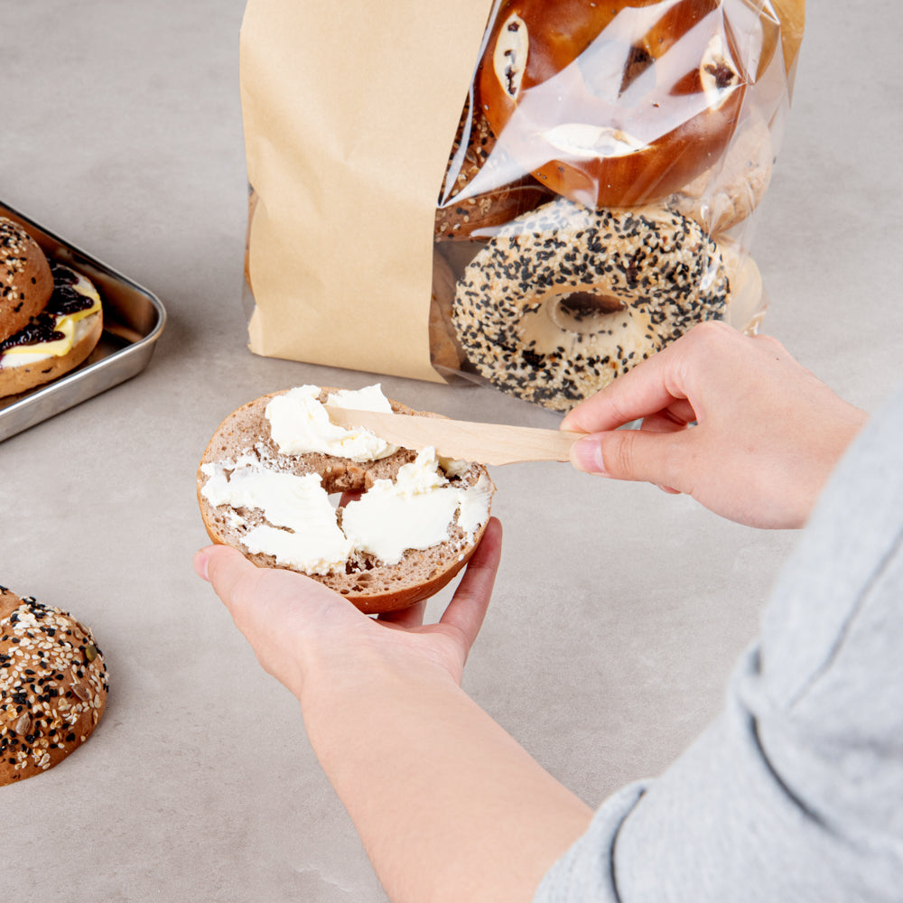 Premium Kraft Paper Bakery Bags with Window & Tin Tie Closure - 8.25
