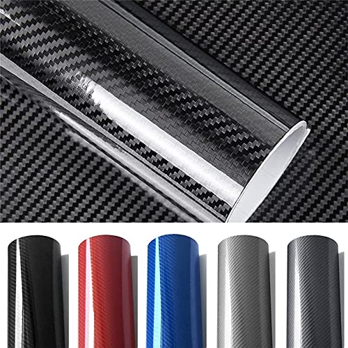5D Carbon Fiber Vinyl Wrap for Cars & Motorcycles - Silver | High Glossy Finish for Interior/Exterior Styling