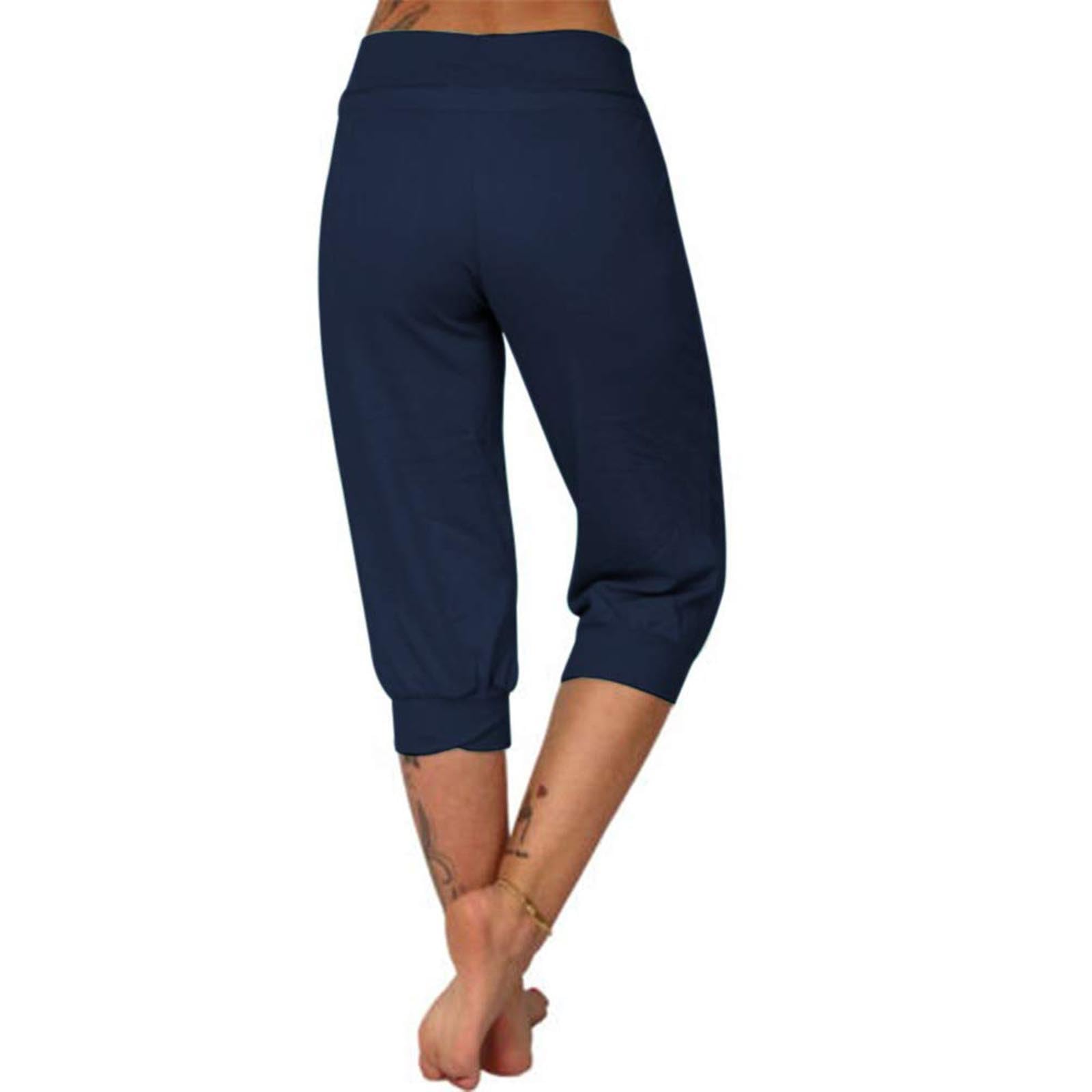 Women's Capri Pants - 2024 Summer Cropped Joggers with Drawstring | Casual Workout Shorts & Sweatpants for Yoga, Running & Lounge Wear