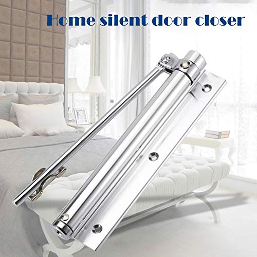 Self-Closing Cabinet Hinges - Automatic Door Hinge with Silent Rebound, No Slotting or Punching Required - Champagne Finish - Perfect for Kitchen Cabinets, Wardrobes & Furniture Doors