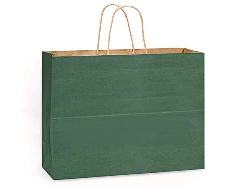 **250 Pack 16x6x13 Inch Hunter Green Paper Shopping Bags - Eco-Friendly Retail Gift Bags for Stores, Boutiques & Parties (16x6x13 Inches, 250 Count)**    *Perfect for retail packaging, gift wrapping, weddings, birthdays, and eco-conscious shopping.*