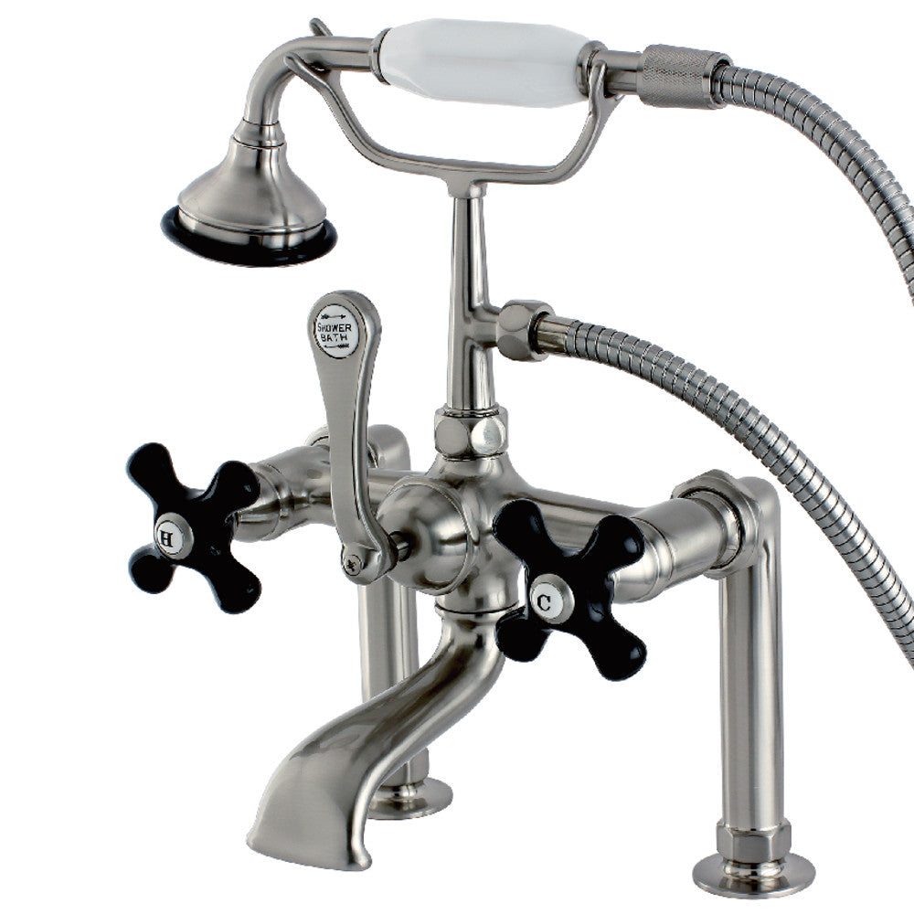 Vintage AE103T8PKX Duchess Deck Mount Clawfoot Tub Faucet - Antique Brass Bathroom Sink Faucet for Classic & Modern Bathrooms - Perfect for Victorian, Farmhouse & Retro Home Decor