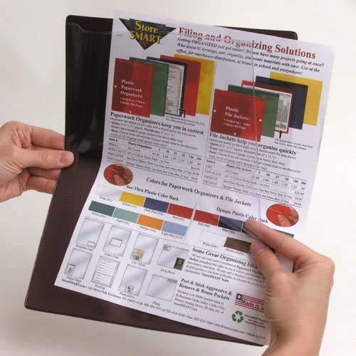 StoreSMART Heavy Duty 500-Pack Maroon Plastic Back Paperwork Organizers with Clear Plastic Front - Perfect for Office Filing, Document Storage & Home Organization (PF8511PQM-500)