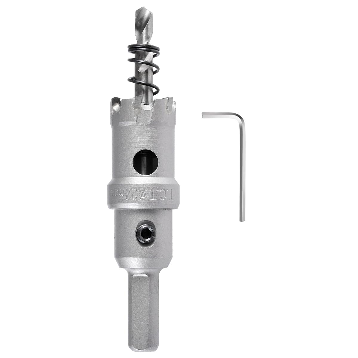 KATUR 22mm Tungsten Carbide Tipped Hole Saw Set - Professional TCT Drill Bit for Cutting Stainless Steel, Metal Sheets & Hard Materials - Perfect for Plumbing, HVAC & Metal Fabrication Projects