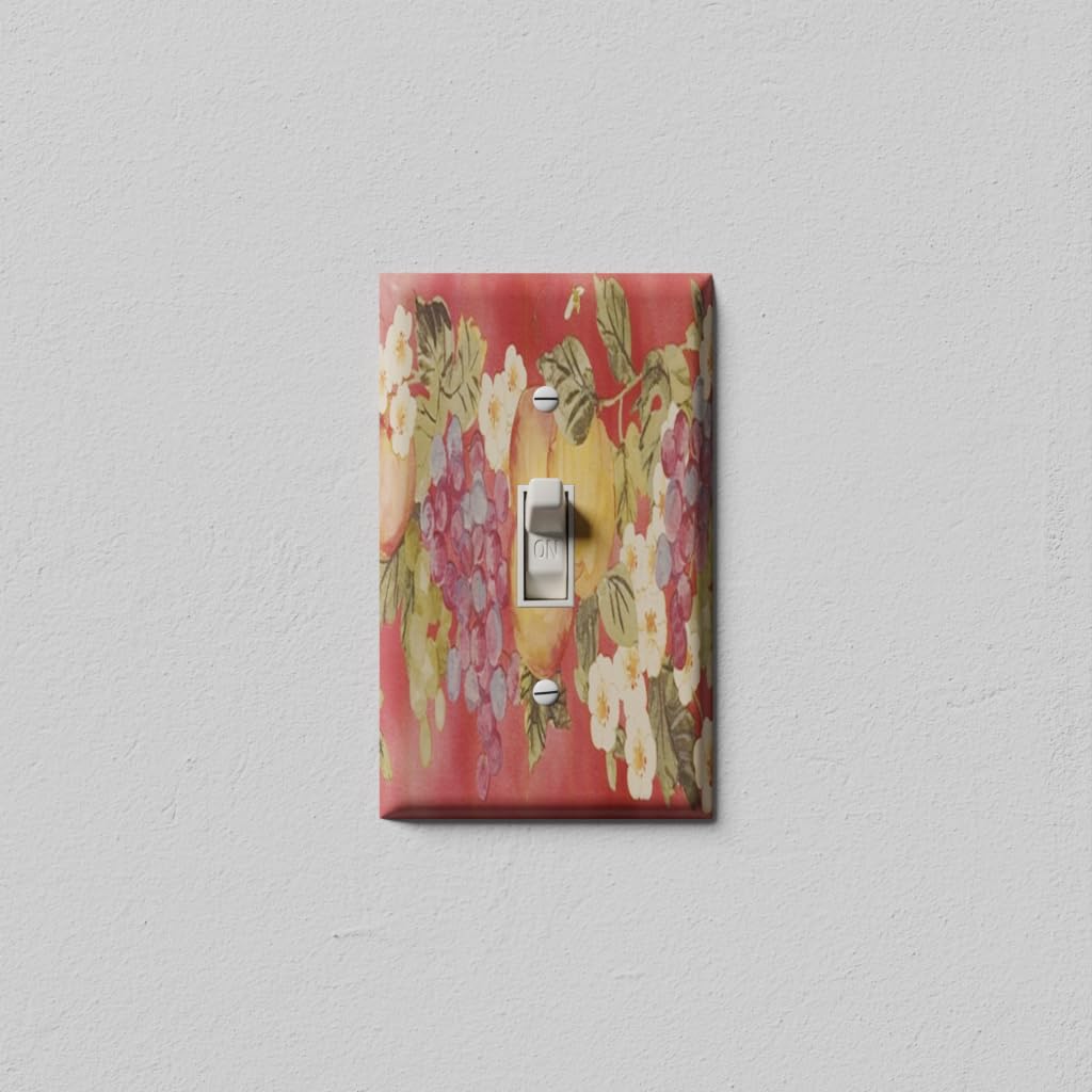 Red Fruit Light Switch Cover - Single Toggle Wall Plate for Kitchen Decor