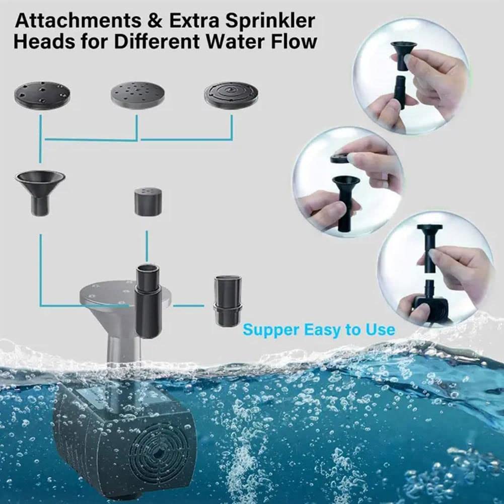 Solar Water Pump for Bird Bath, Garden, Patio, Pool - Outdoor Fountain Pump with Solar Panel - Perfect for Decorative Water Features and Small Ponds