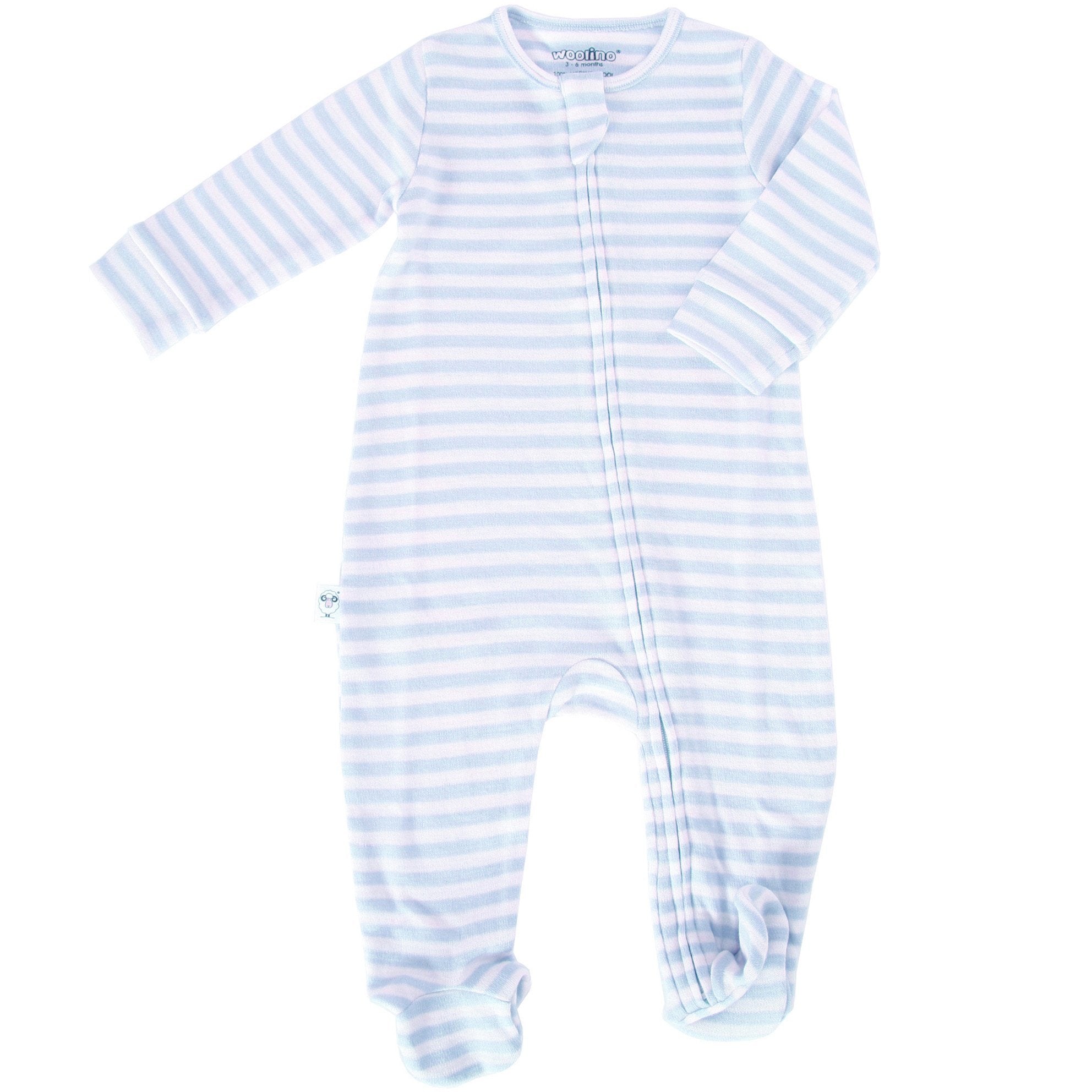 Warm & Cozy Merino Wool Footie Pajamas for Adults - Soft Blue One-Piece Sleepwear - Perfect for Winter Nights & Lounging at Home