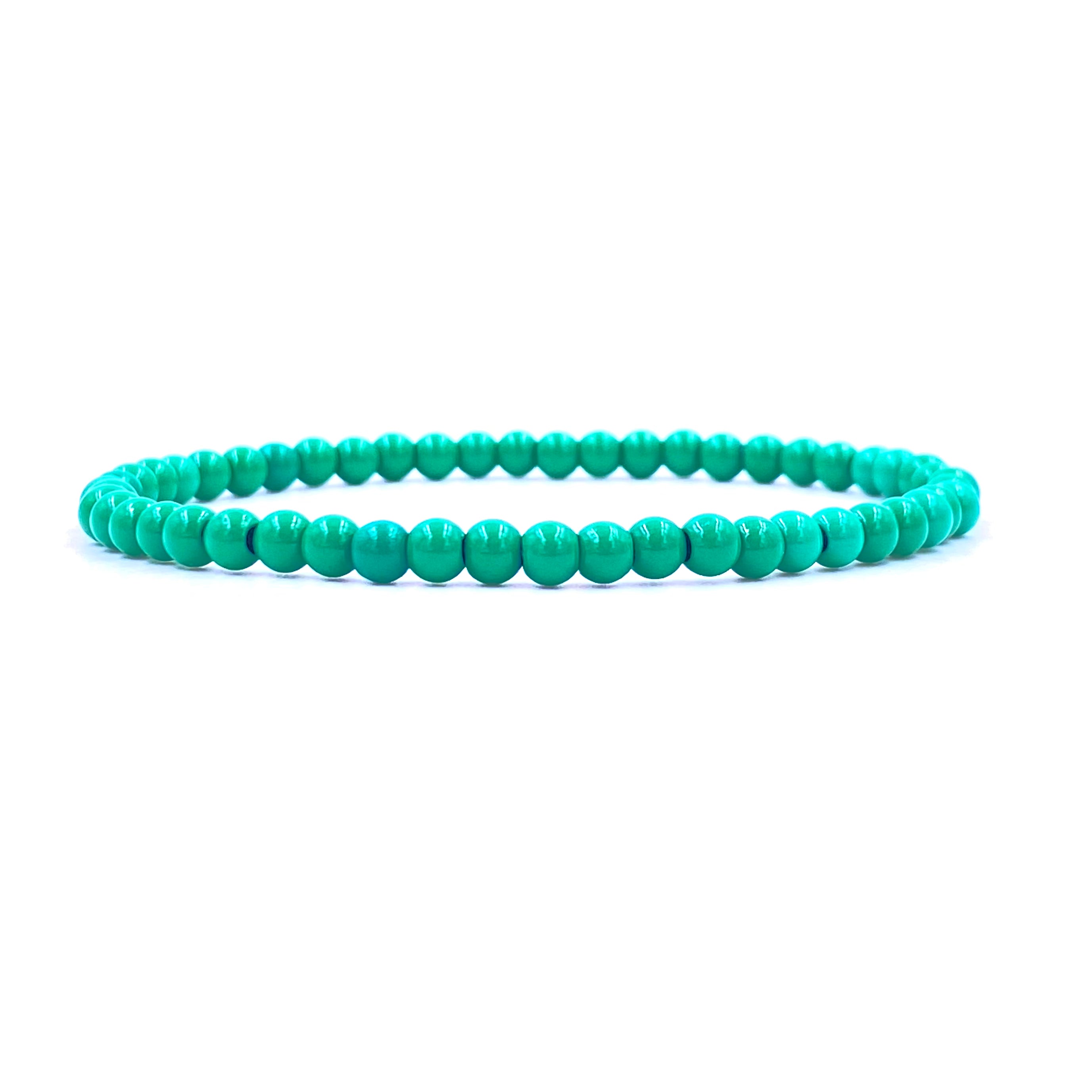 Ashley Gold Stainless Steel Colorful Enamel Ball Beaded Stretch Bracelet for Women - Fashion Jewelry Gift for Birthday, Party & Everyday Wear