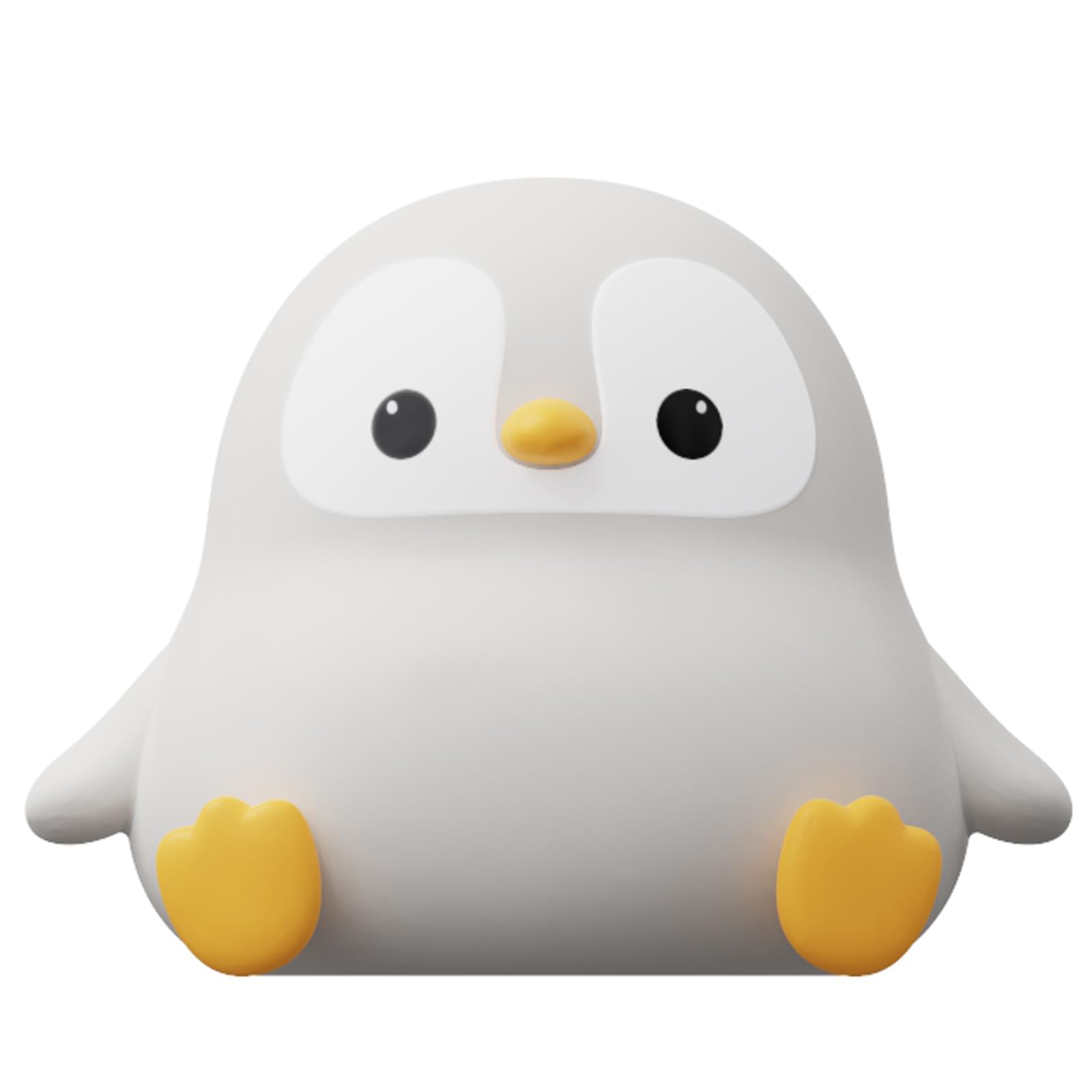 ATSUI Penguin Night Light - LED Squishy Animal Night Lamp with 2-Level Dimmable Brightness, Food Grade Silicone Safe for Kids | Cute Nursery Nightlight for Baby Room, Desk Decor & Funny Gift for Boys Girls | Perfect for Bedtime, Reading Nook & White Elephant Gifts
