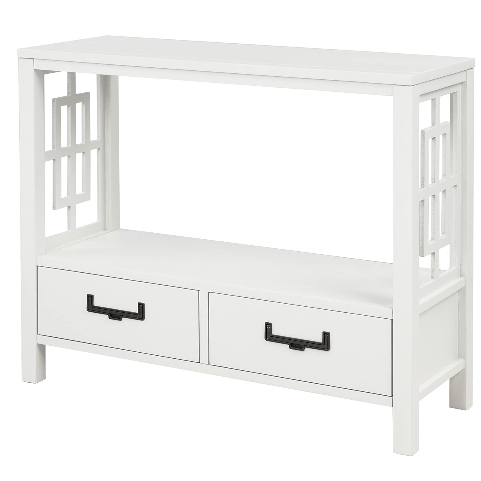 YLSZHY Solid Wood Console Table with Drawer & Shelf - Entryway Sofa Table for Hallway, Living Room, Bedroom | Perfect for Home Decor, Storage & Display