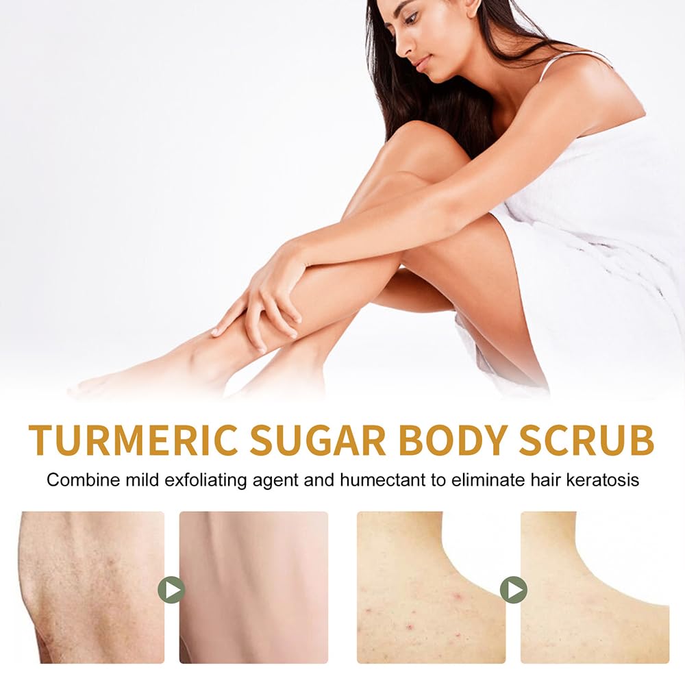 **100% Natural Turmeric Brightening Scrub for Face & Body – Revitalizing & Cleansing with Brush & Bath Tablets – Exfoliating Skin Care for Face, Legs, Hands & Back (Yellow, 5pc) – Perfect for Spa Day & Glowing Skin Routine**