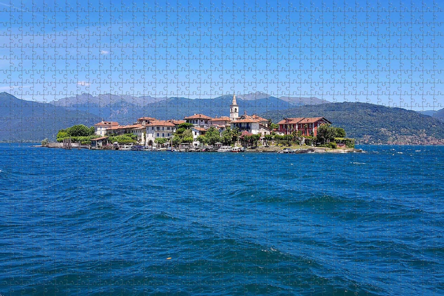 1000 Piece Wooden Jigsaw Puzzle - Lago Maggiore Stresa Italy Landscape - Adult Puzzle Challenge - Perfect for Home Decor, Travel Souvenir & Relaxation Therapy