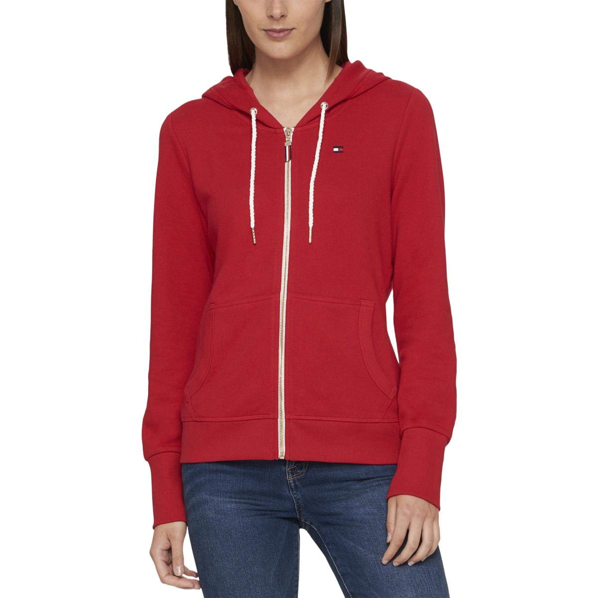 Tommy Hilfiger Women's Zip-Up Hoodie Sweatshirt - Classic Pullover with Drawstring Hood, Front Pockets & Long Sleeves | Casual Wear, Gym, Running, Outdoor Activities