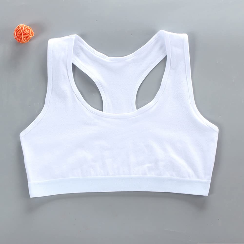 Girl's Seamless Cotton Sports Bra 8-Pack - Soft, Breathable Training Bras for Girls 9-14 Years - Perfect for Gym, Yoga & Everyday Wear