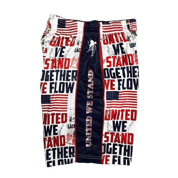 Flow Society United We Flow Boys Lacrosse Shorts - Breathable LAX Shorts for Youth & Kids | Moisture-Wicking Athletic Shorts for Boys | Perfect for Training, Games & Outdoor Sports Activities