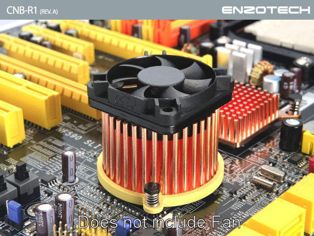 Enzotech One Piece Forged Copper Northbridge Heatsink CNB R1 (Rev A) - High Performance Cooling Solution for PC Motherboards & Gaming Rigs