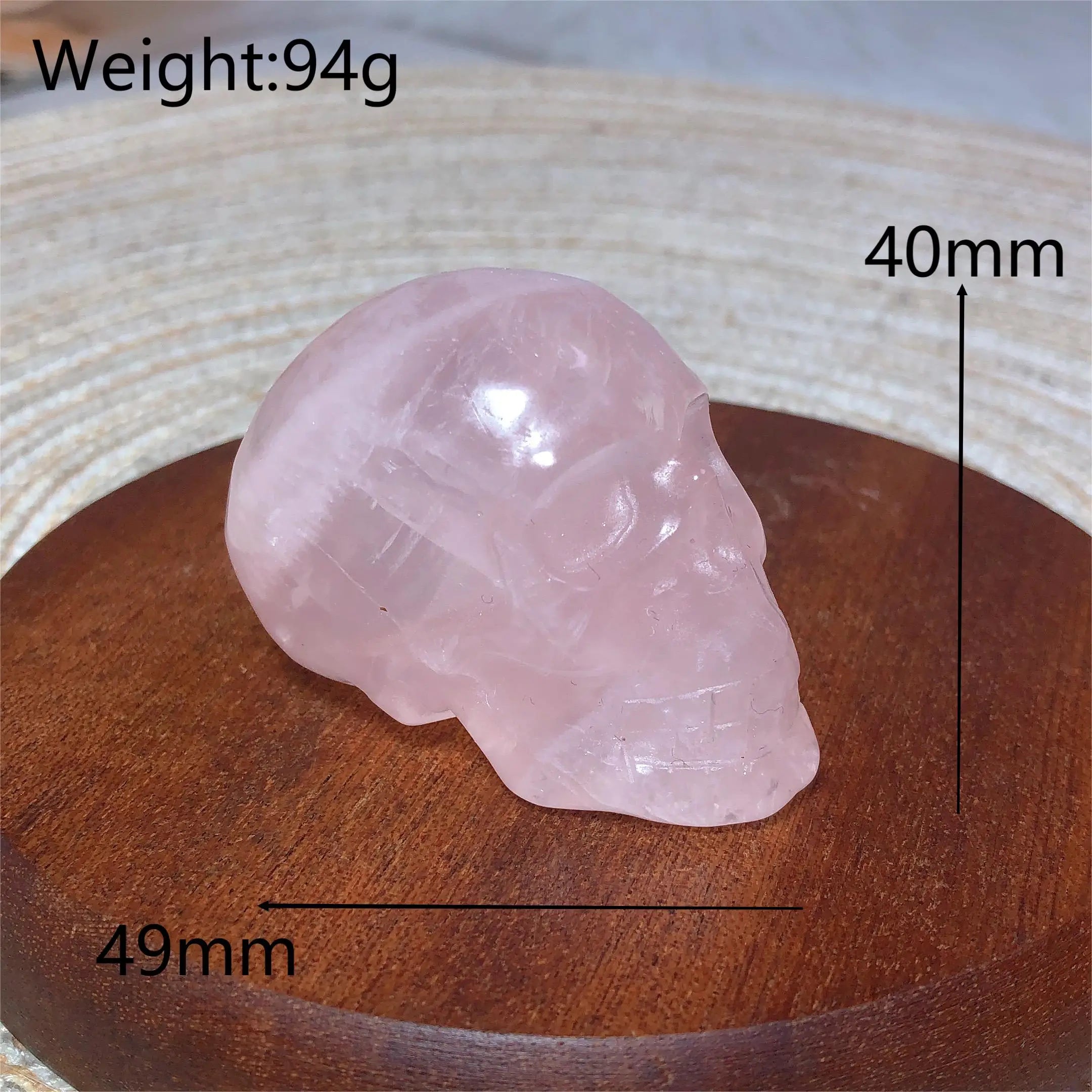 Natural Rose Quartz Crystal Skull Carving - Reiki Healing Stone, Positive Energy Decor, High Quality Mineral Specimen for Home & Office Decoration | Meditation, Feng Shui, Spiritual Gifts