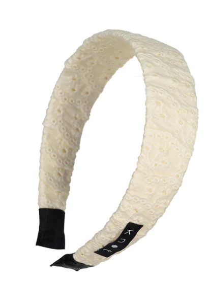 Knot Eyelet Headband for Women & Girls - Adjustable Stretch Hair Band for Sports, Yoga, Workouts & Everyday Wear (One Size Fits All)