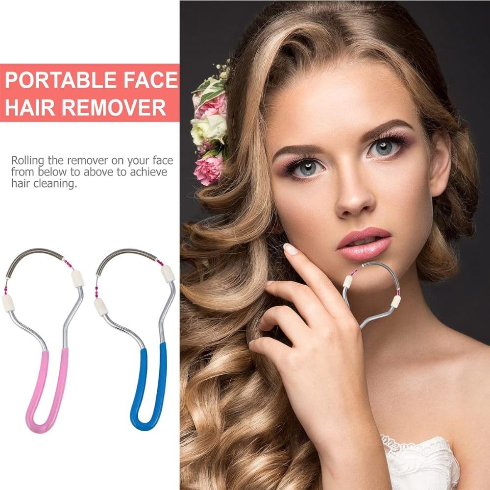 KIDWILL 2-Pack Facial Hair Remover Spring for Women & Men - Manual Upper Lip, Chin, Face & Neck Hair Removal Tool - Gentle & Effective Spring Technology - Perfect for Home Use, Travel & Quick Touch-Ups