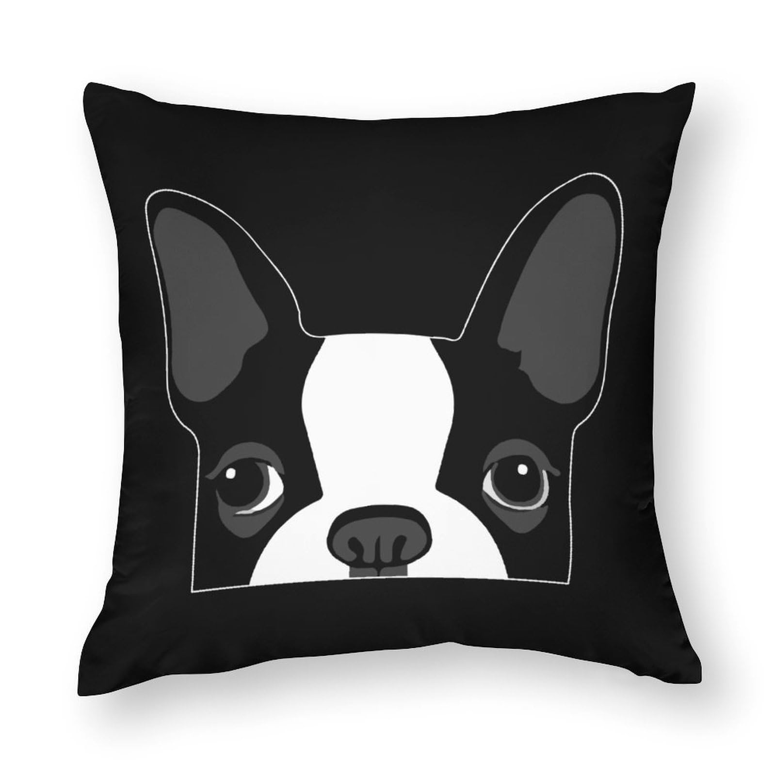French Bulldog Head Polyester Pillow Cases - Soft & Smooth Cushion Covers for Sofa, Bed, Living Room Decor (32x32 Inches, 1 Piece) - Perfect for Home Decor, Gifts, and Pet Lovers