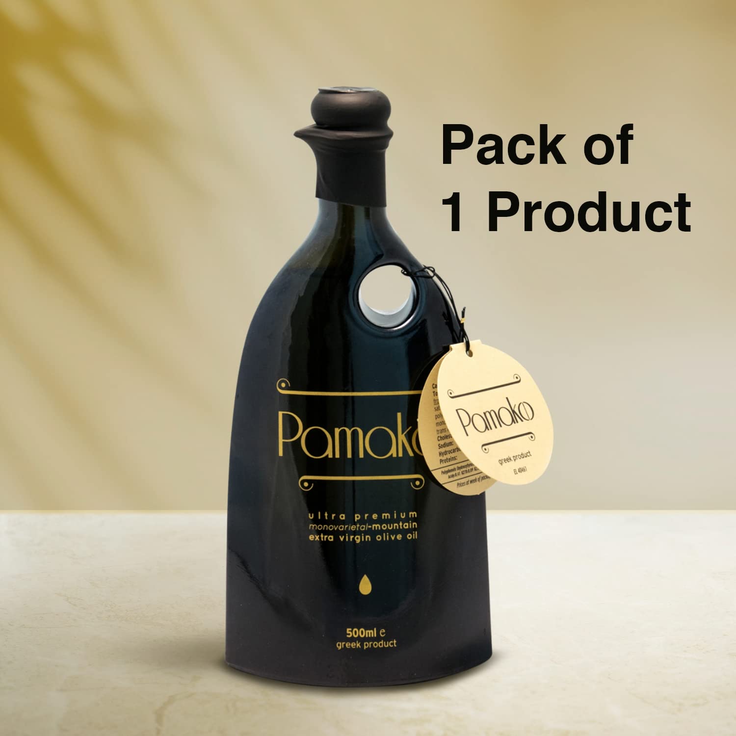 Pamako Ultra-Premium Organic Extra Virgin Olive Oil 500ml - Cold Pressed Monovarietal Greek EVOO (2023 Harvest, 2039mg/kg Polyphenols) - Perfect for Salads, Cooking & Gourmet Dipping