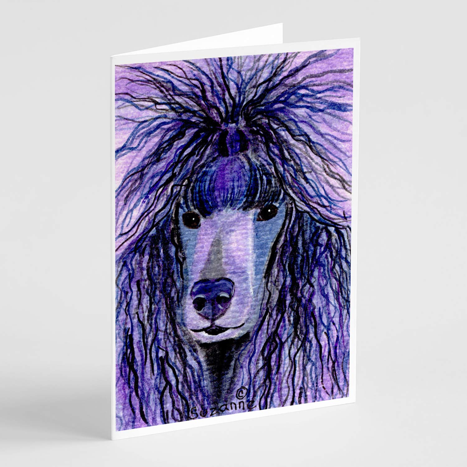 Poodle Greeting Cards & Envelopes Set - 8 Blank A7 Note Cards (5x7 in) for Birthdays, Thank You Notes & Special Occasions | Whimsical Dog Lover Stationery