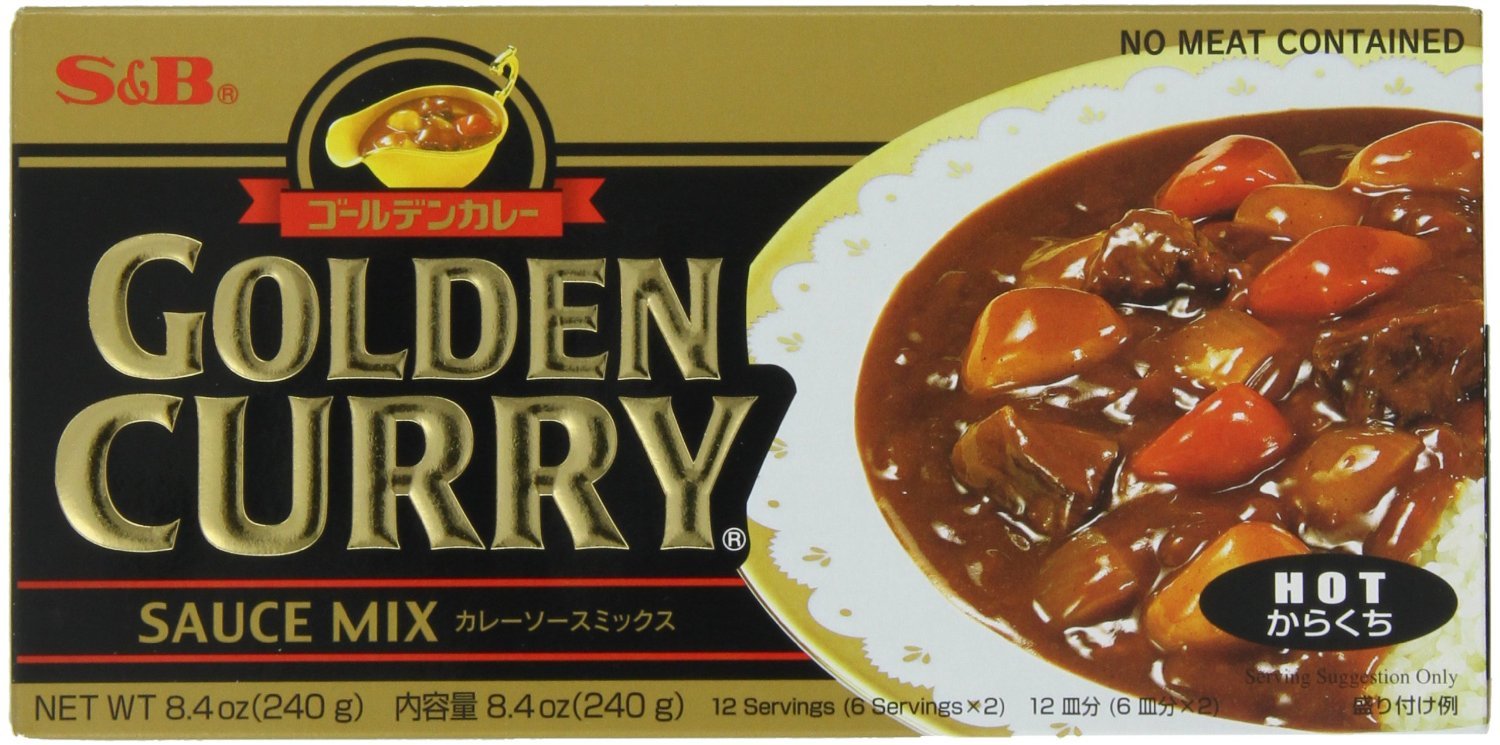 S&B Golden Curry Sauce Mix - Hot & Spicy Japanese Curry (7.8 oz, Pack of 5) - Perfect for Home Cooking, Ramen, Rice Dishes & Asian Cuisine