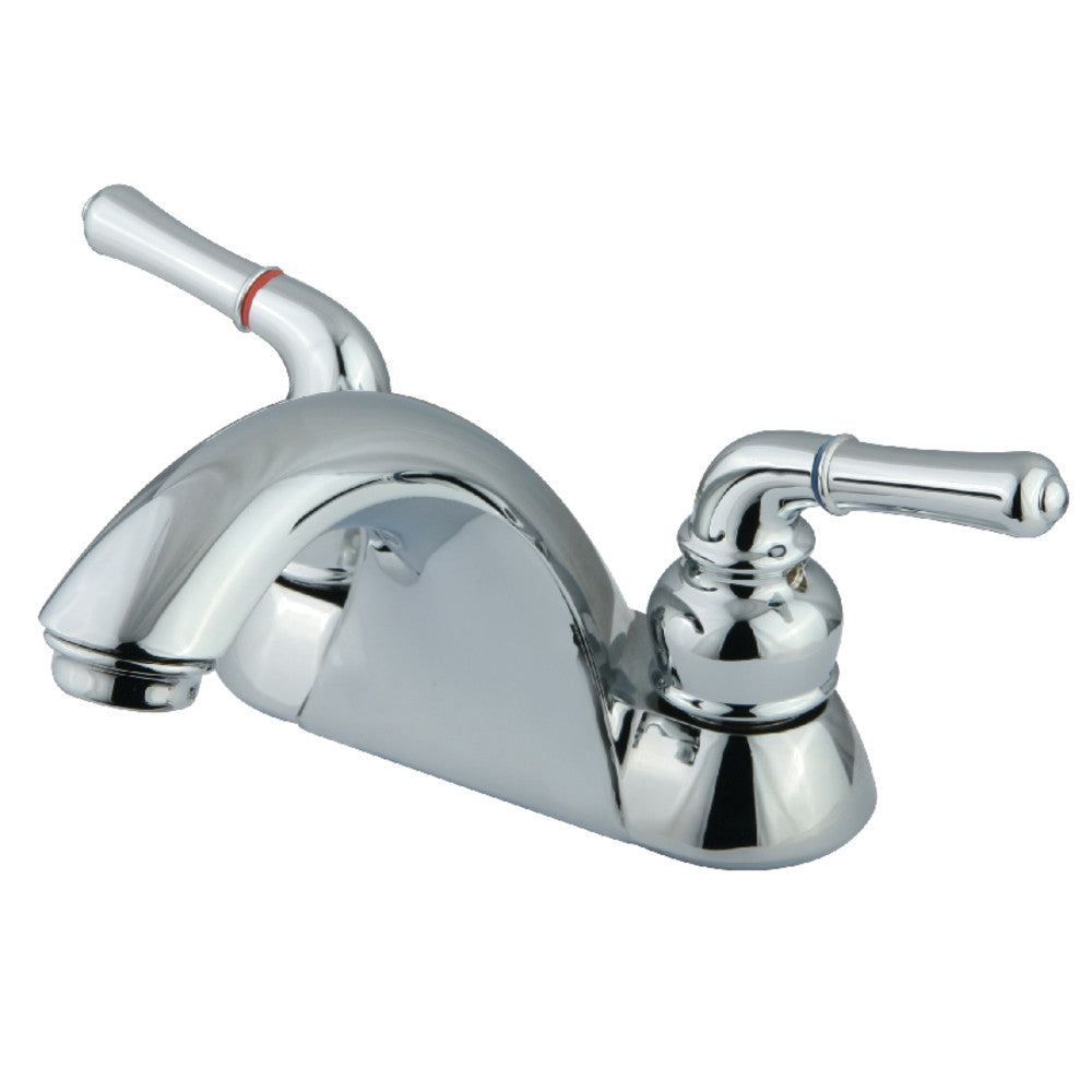 Kingston Brass KB2621LP 4-Inch Centerset Bathroom Faucet - Chrome Finish for Vanity Sinks, Powder Rooms & Guest Bathrooms