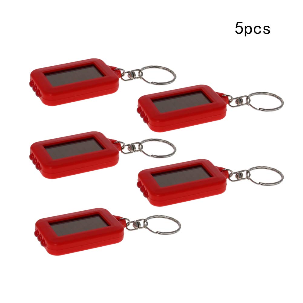Othmro LED Christmas Light Bulb - 5PCS Plastic LED Keychain Flashlight with Red & White Light - Long Lasting Brightness, Portable & Easy to Use - Perfect for Holiday Decor, Emergency Kits, and Outdoor Adventures