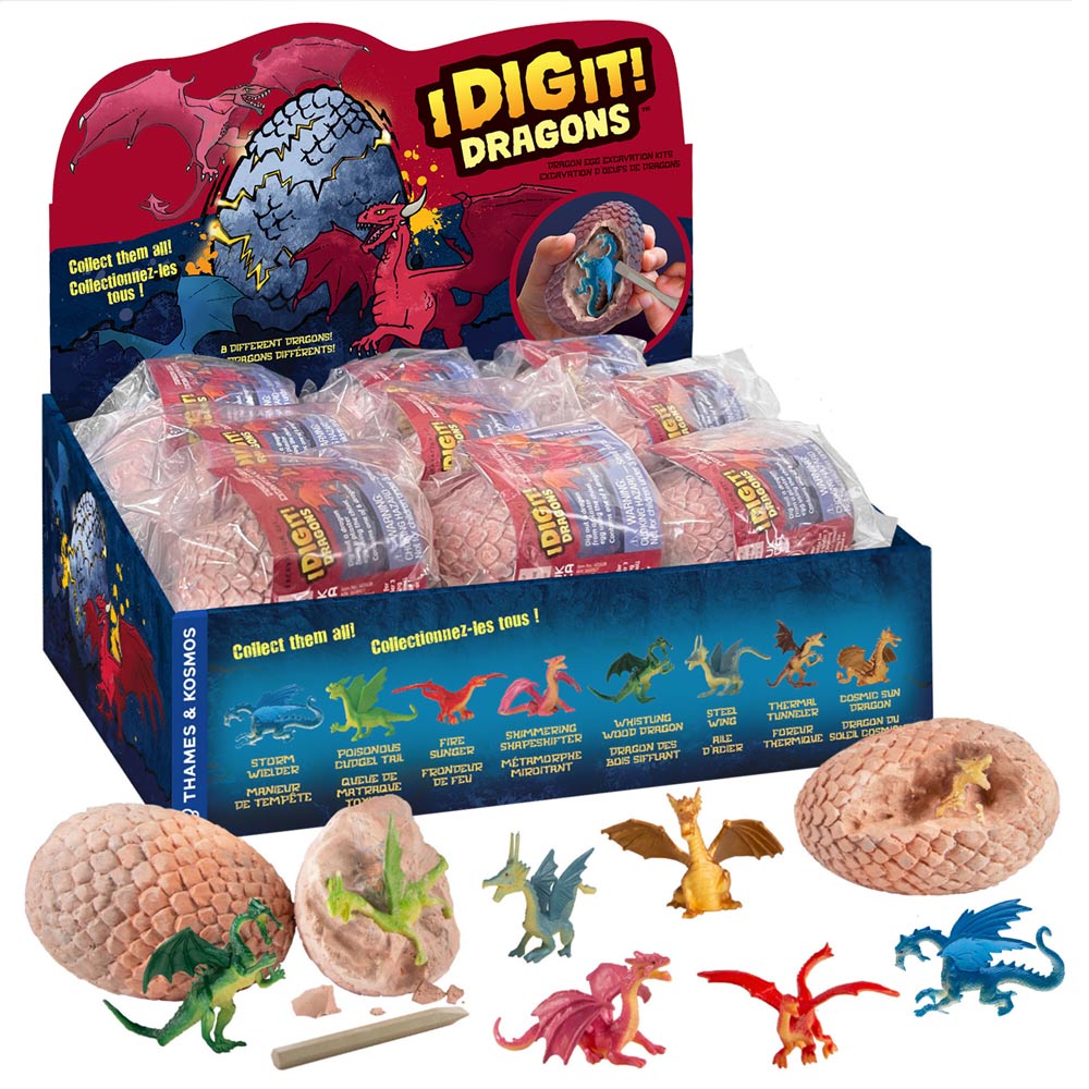 I Dig It! Dragons - 18 Piece Dragon Egg Excavation Kit with Tools - STEM Educational Toy for Kids - Perfect for Birthday Gifts & Dinosaur Party Favors