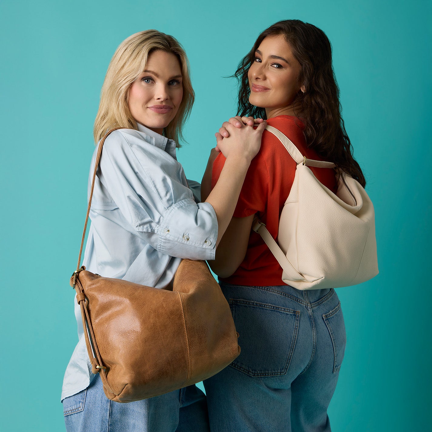 Emily Convertible Backpack in Premium Buffed Leather - Whiskey Brown | Stylish Laptop Bag for Work, Travel & College | Durable Leather Backpack for Women & Men