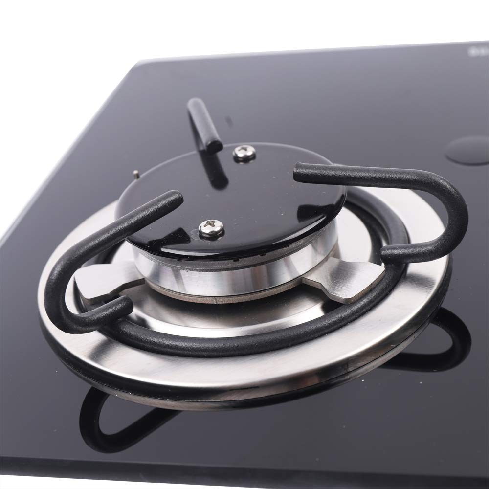 Portable 2 Burner LPG Gas Stove for RV & Camping - 380x300x70mm Compact Size with Tempered Glass Top - Perfect for Outdoor Cooking, Picnics & Road Trips