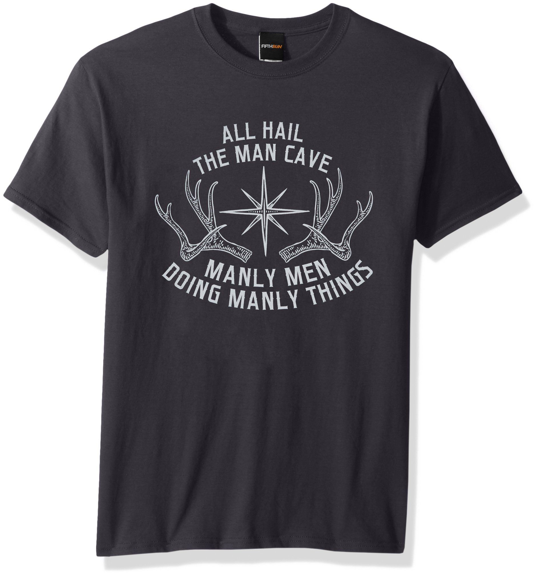 Fifth Sun Men's Man Cave Graphic T-Shirts - Comfortable Cotton Tees for Casual Wear, Gaming & Relaxing at Home