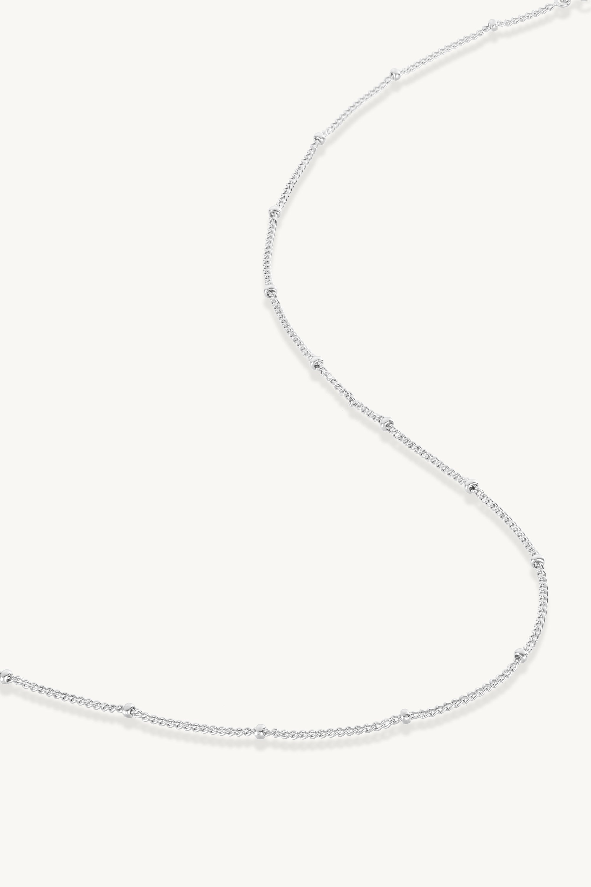 Stylish Silver Dot Chain Necklace for Women - Trendy Layering Jewelry for Everyday Wear & Special Occasions