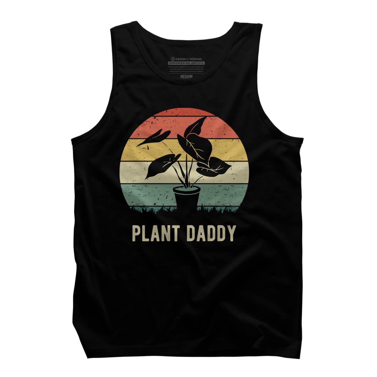 Design By Humans Men's Plant Daddy IV by Lemonpepper Tank Top - Comfortable Cotton Graphic Tee for Plant Lovers - Perfect for Gardening, Casual Wear & Outdoor Activities