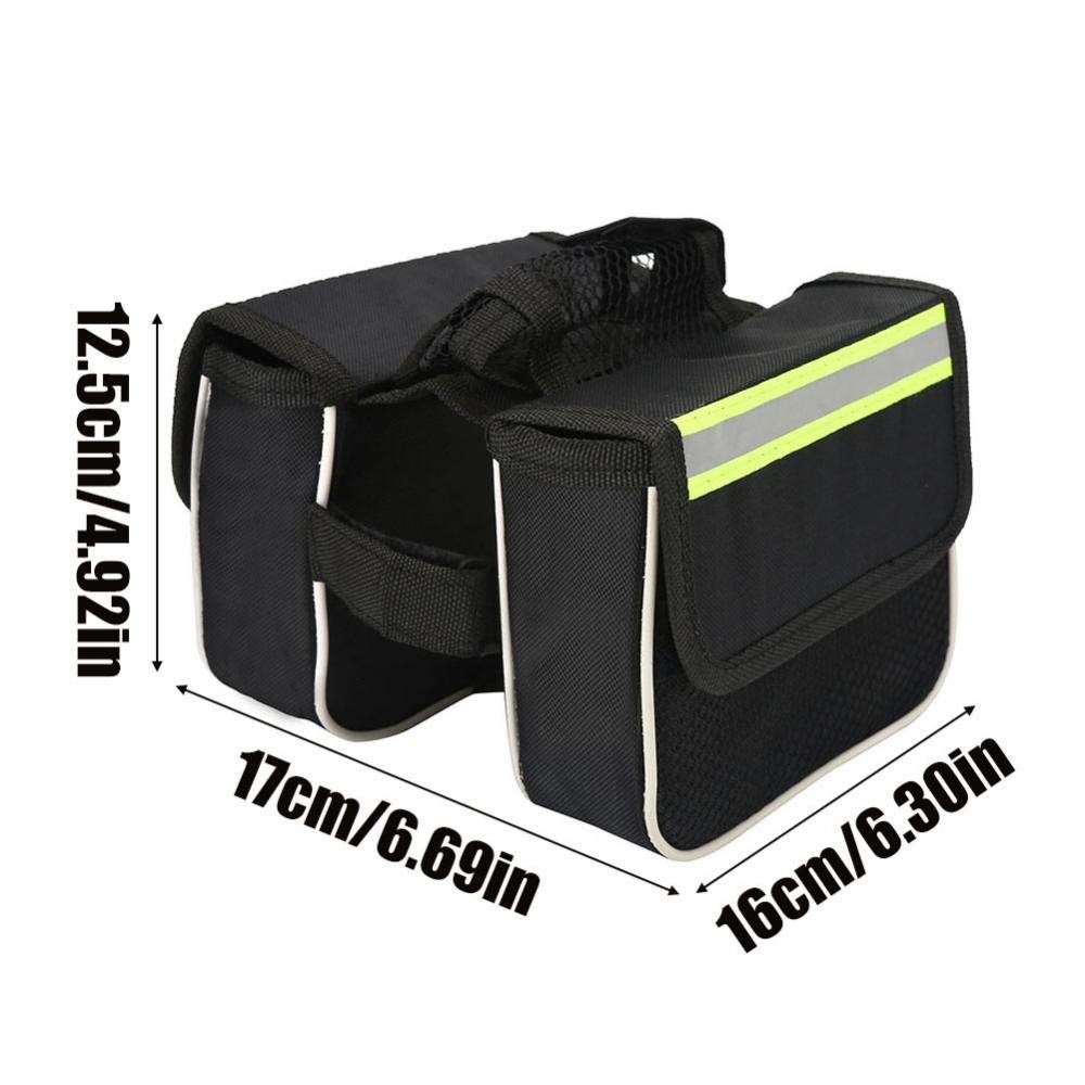 SO Bag - Waterproof Front Frame Saddle Top Tube Bike Bag with Double Pouches | Durable Cycling Frame Accessories for Mountain & Road Bikes | Perfect for Commuting, Bikepacking & Outdoor Adventures